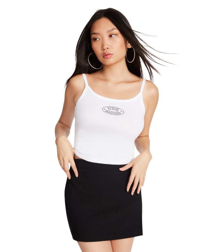 White Steve Madden Alexa Women's Tanks | PH 7310TBZ